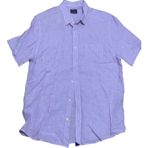 UNTUCKit Mens XL Shirt Pink Linen Slim Fit Casual Lightweight Button‎ Down - Picture 1 of 4